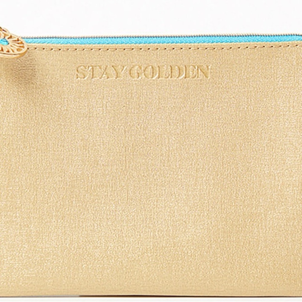 Gold Makeup Pouch